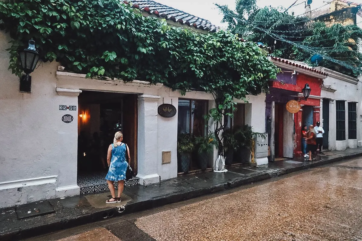 Mila Pasteleria restaurant exterior in Cartagena