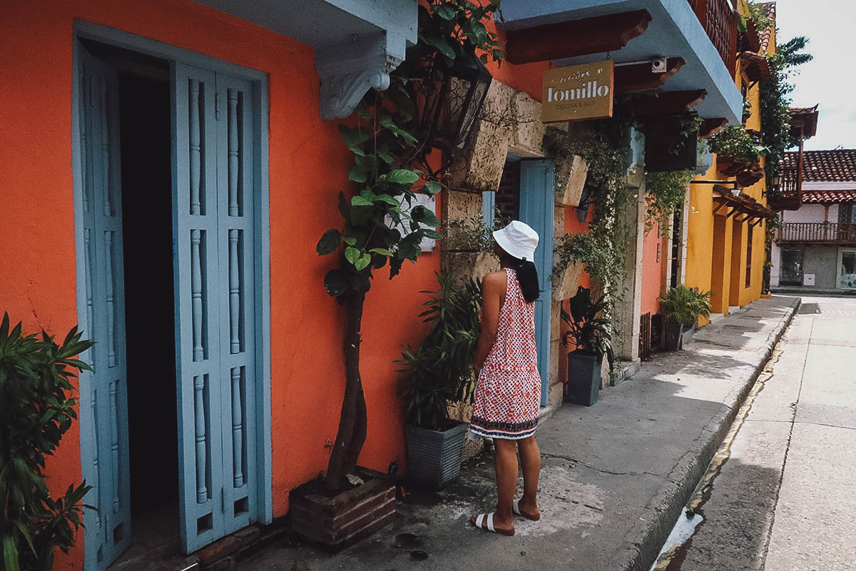 Tomillo restaurant exterior in Cartagena, Colombia