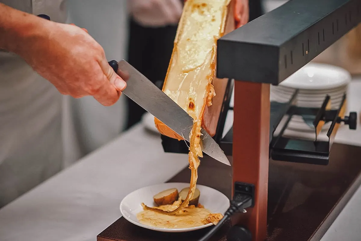 Swiss Food Swiss raclette cheese