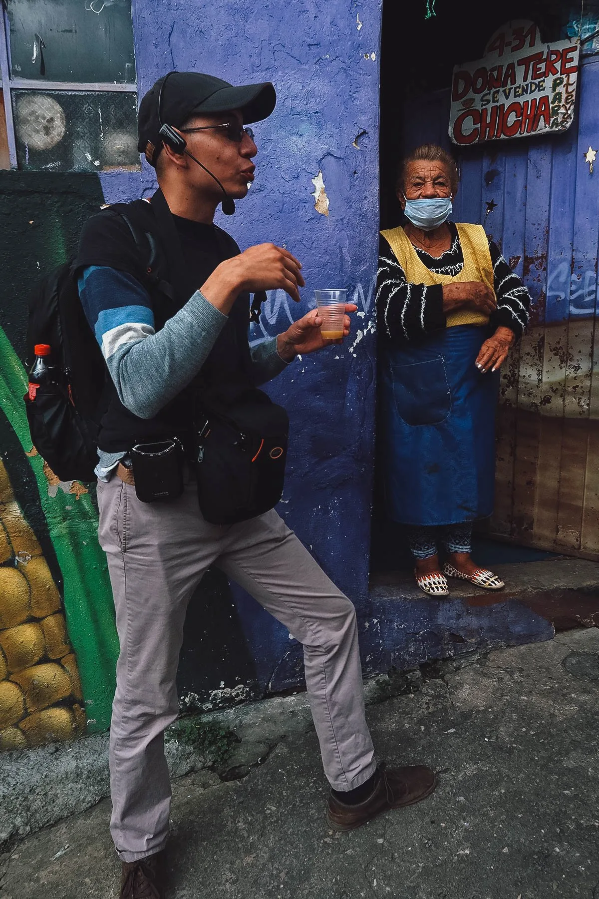 Andres leading our Bogota food tour