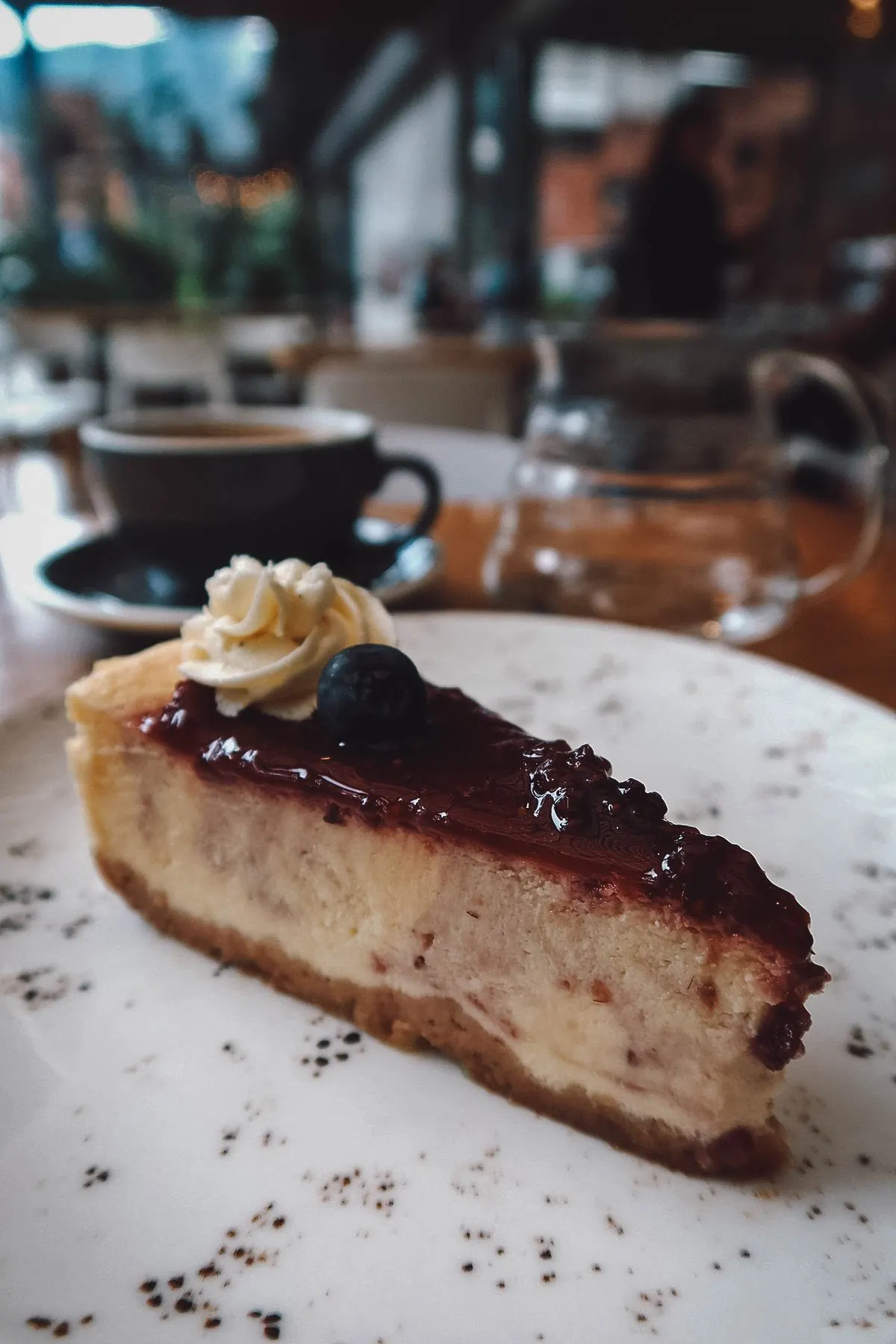 Cheesecake at Azahar in Bogota