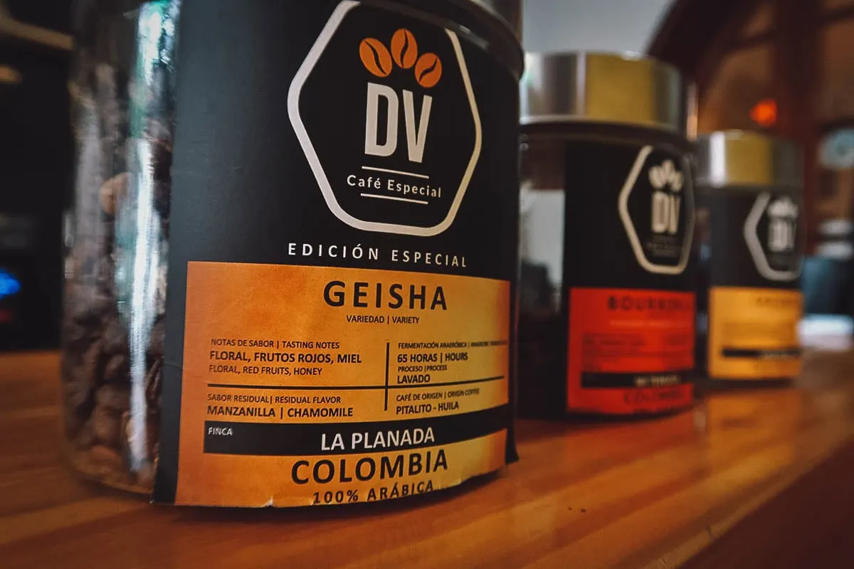 Coffee Beans at Divino Cafe Especial in Bogota