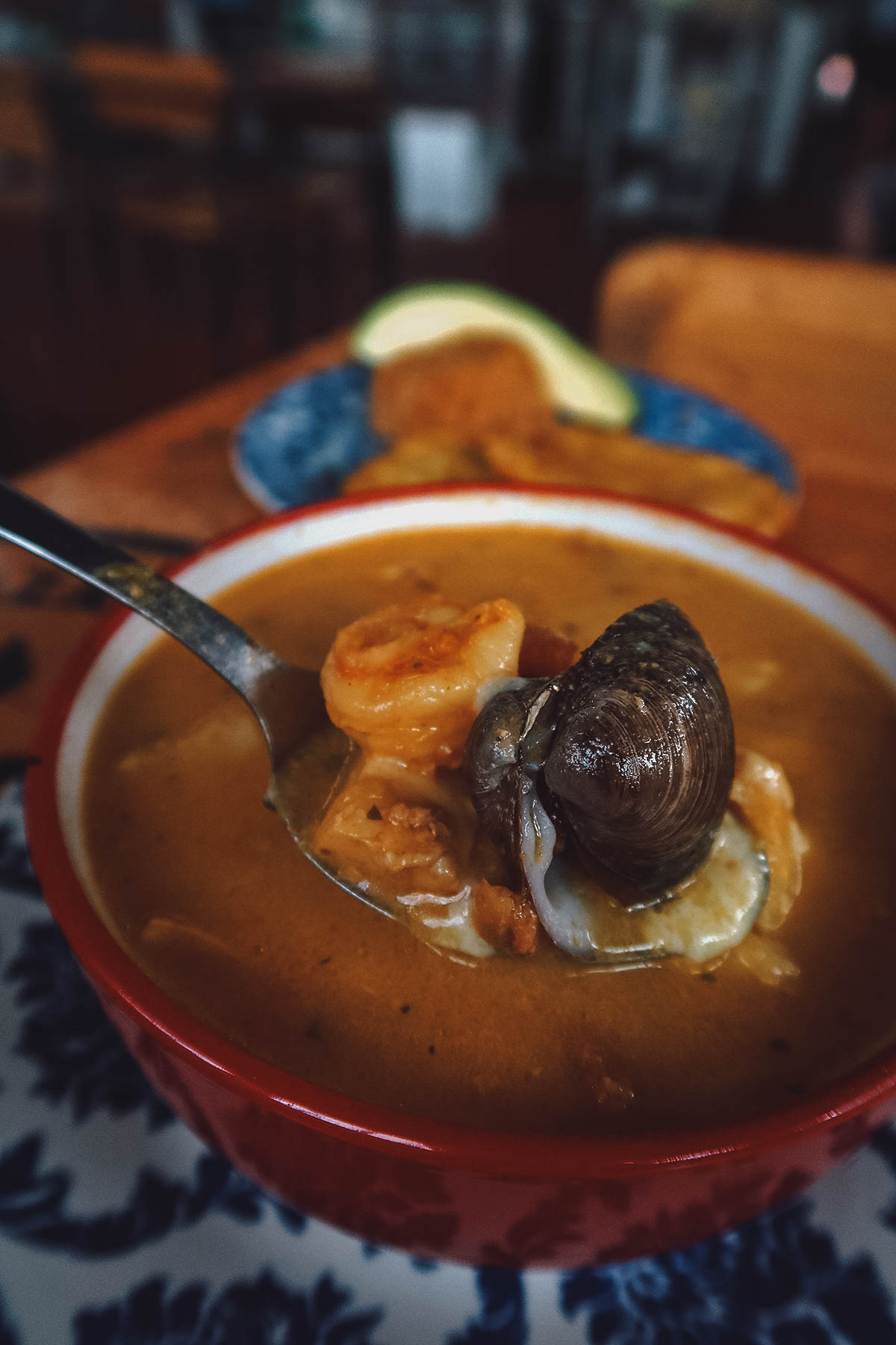 Cazuela de mariscos at La Esquina de Mary in Plaza de Mercado la Perseverancia in Bogota