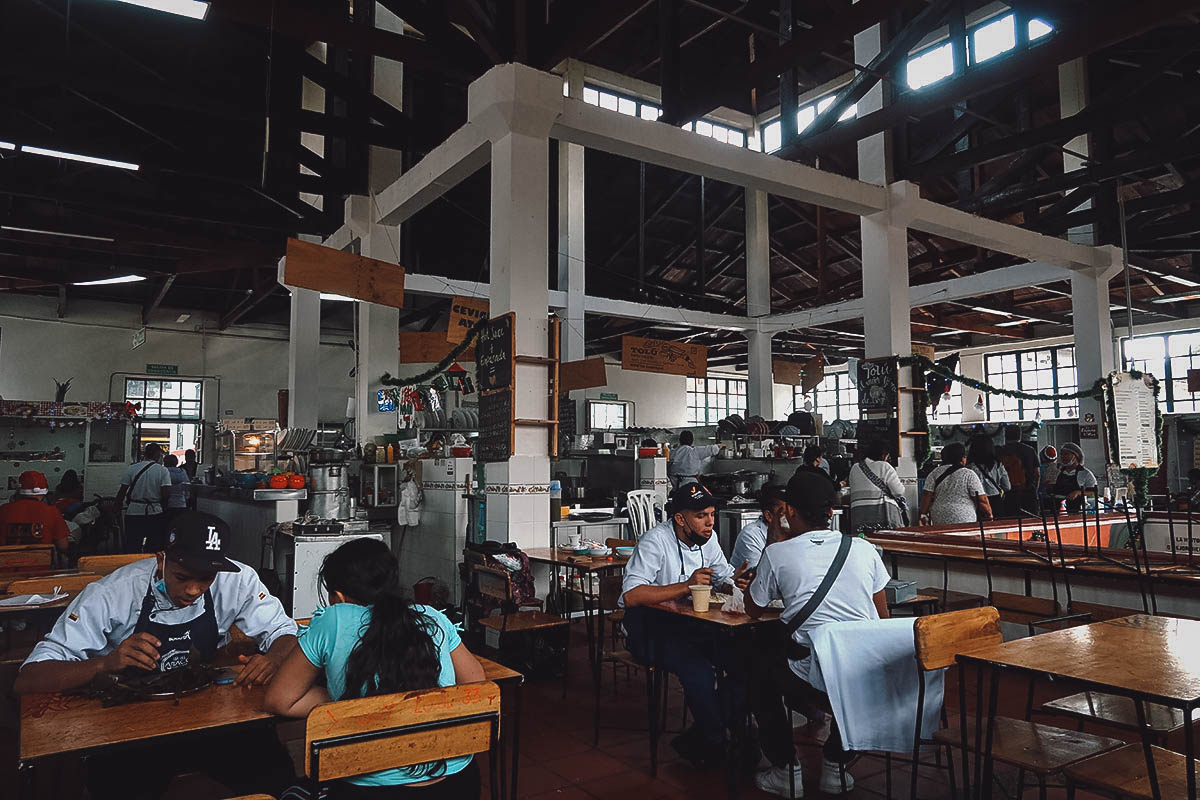 Plaza de Mercado la Perseverancia interior in Bogota, Colombia