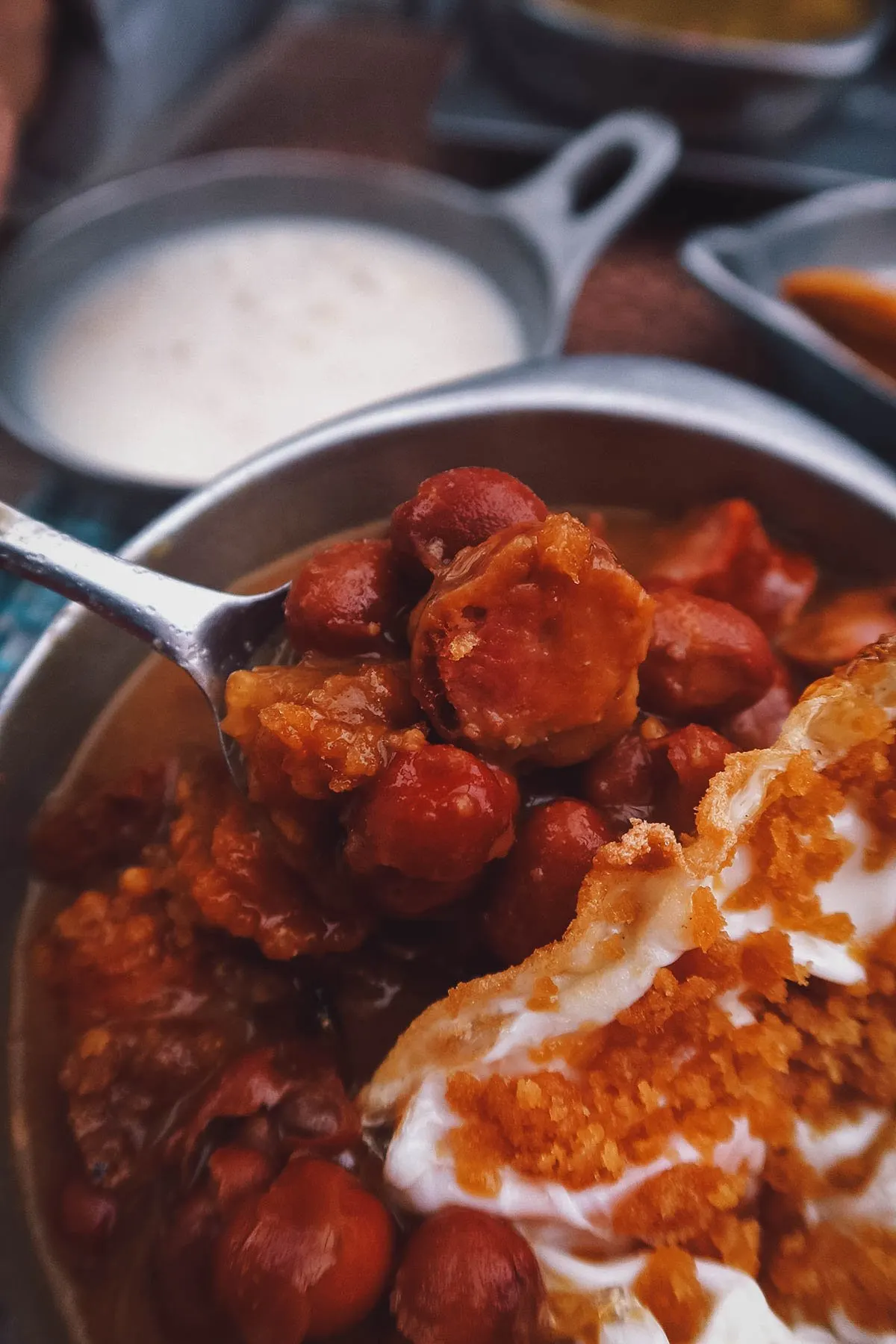 Beans and chorizo at Las Cazuelas de la Abuela in Bogota