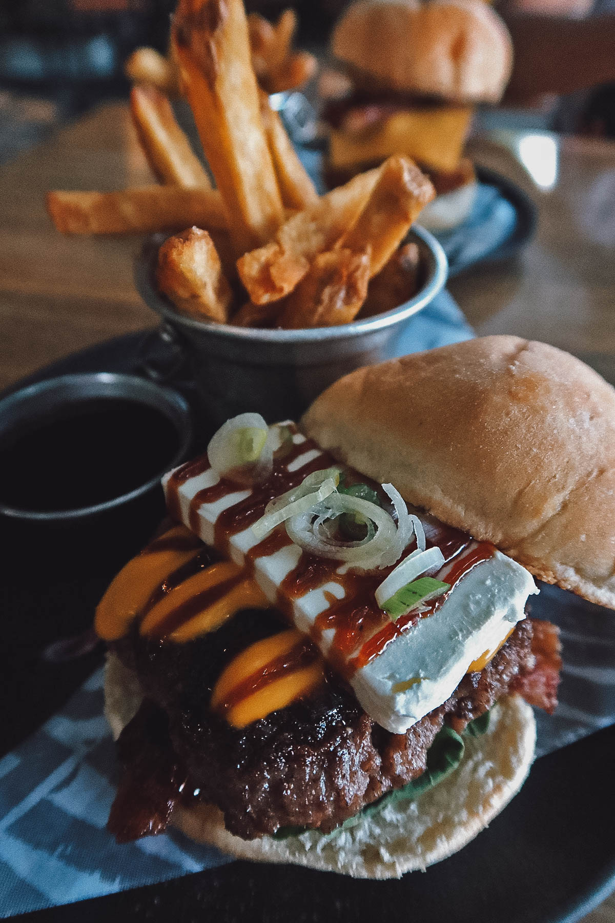 Burger at Animal Cocina restaurant in Medellin