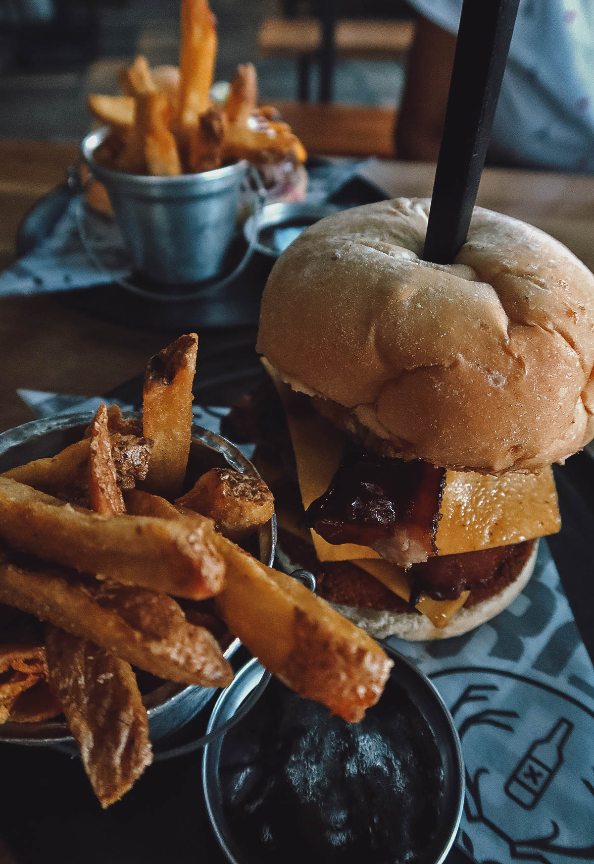 Burger at Animal Cocina restaurant in Medellin