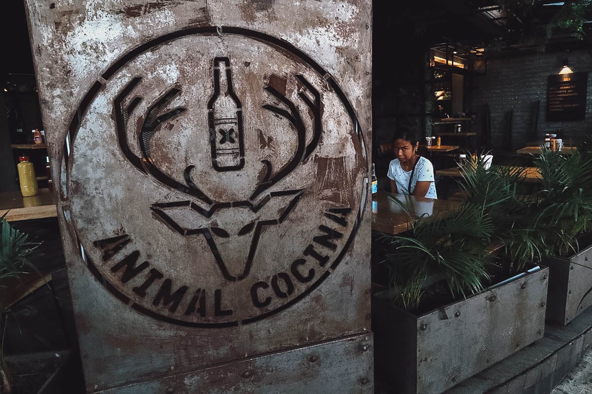 Animal Cocina restaurant sign in Medellin, Colombia