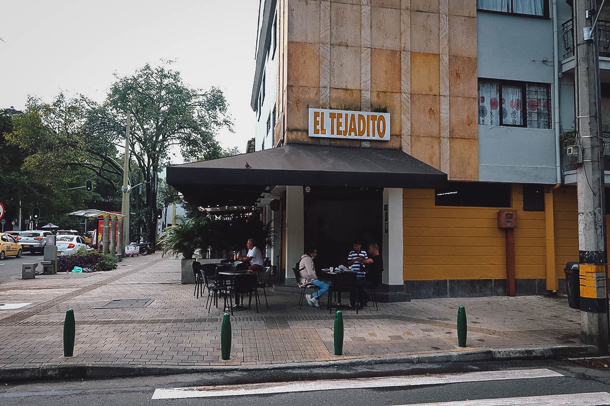El Tejadito restaurant exterior in Medellin, Colombia