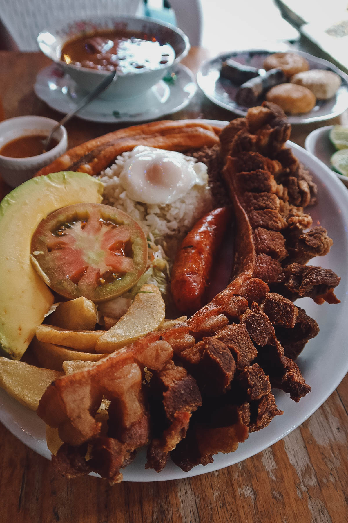 Bandeja paisa at La Gloria de Gloria restaurant in Medellin