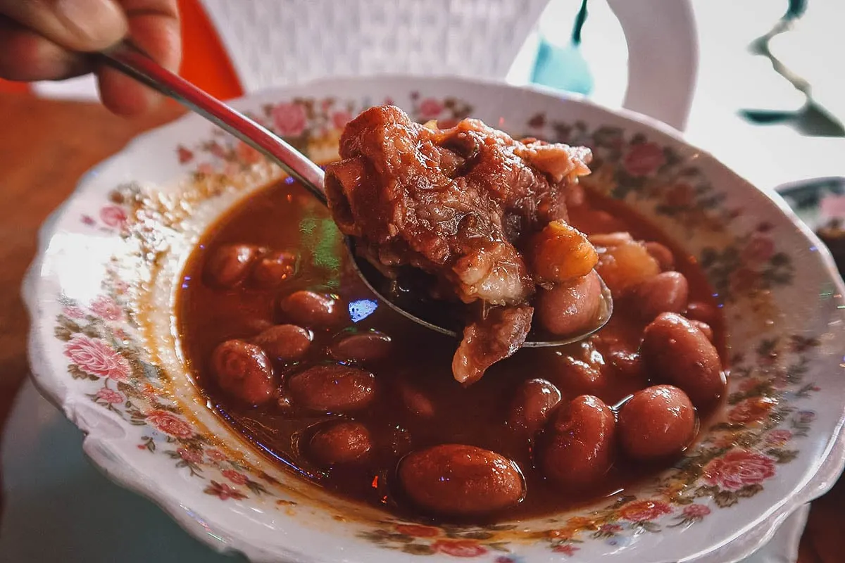 Bean stew at La Gloria de Gloria restaurant in Medellin