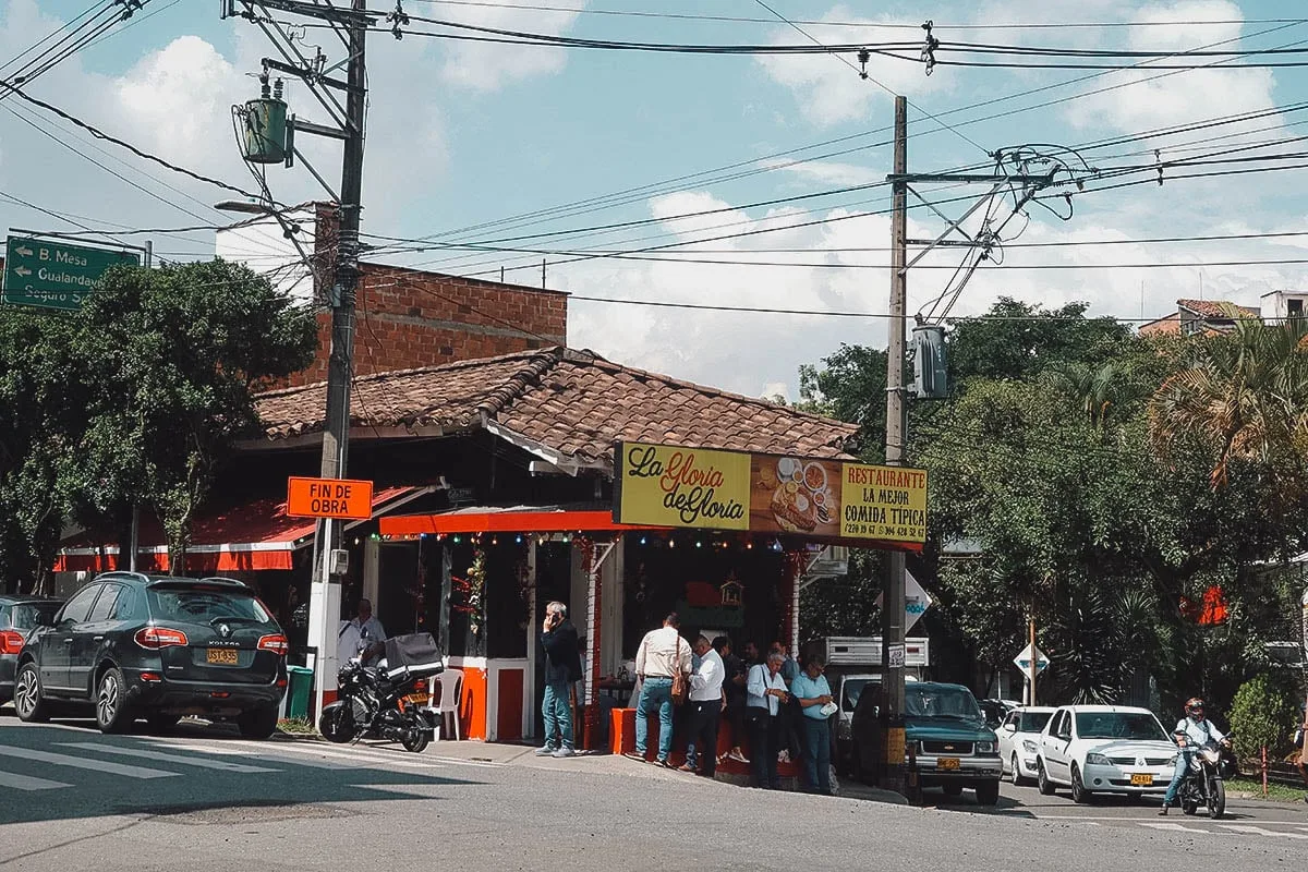 La Gloria de Gloria restaurant exterior in Medellin, Colombia