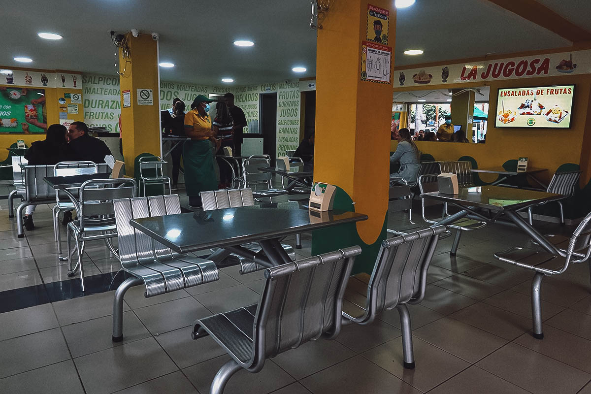 La Jugosa restaurant interior in Medellin, Colombia