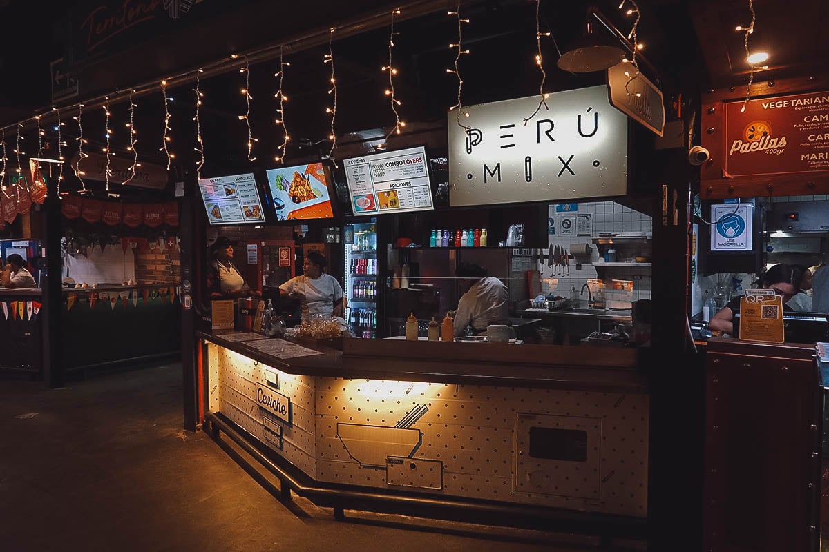 Peru Mix stall in Medellin, Colombia