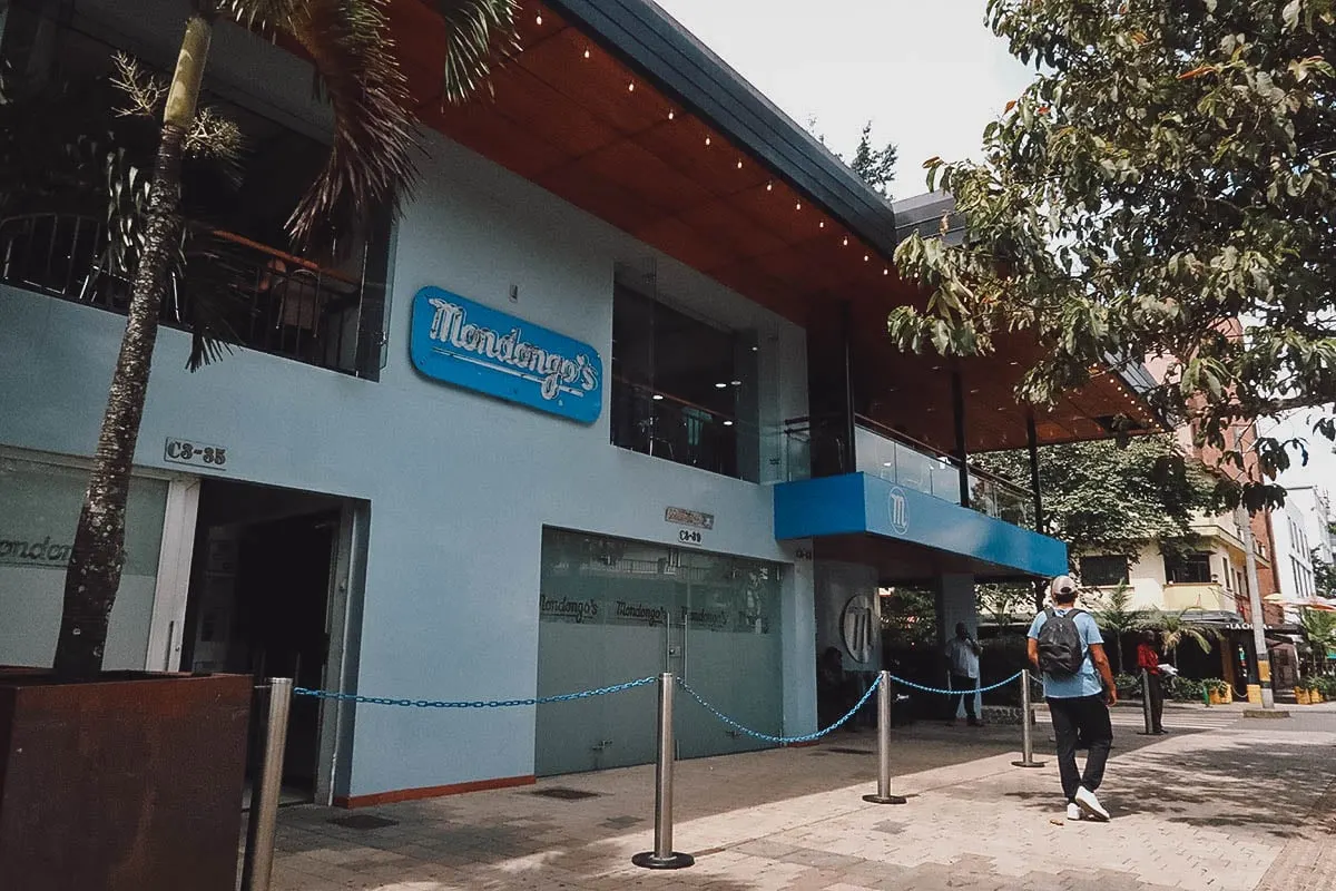 Mondongo's restaurant exterior in Medellin, Colombia