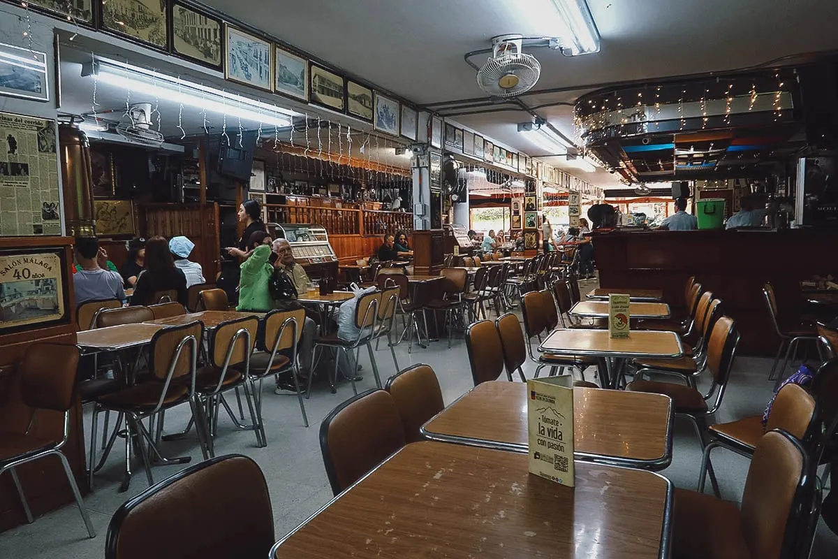 Salon Malaga interior in Medellin, Colombia