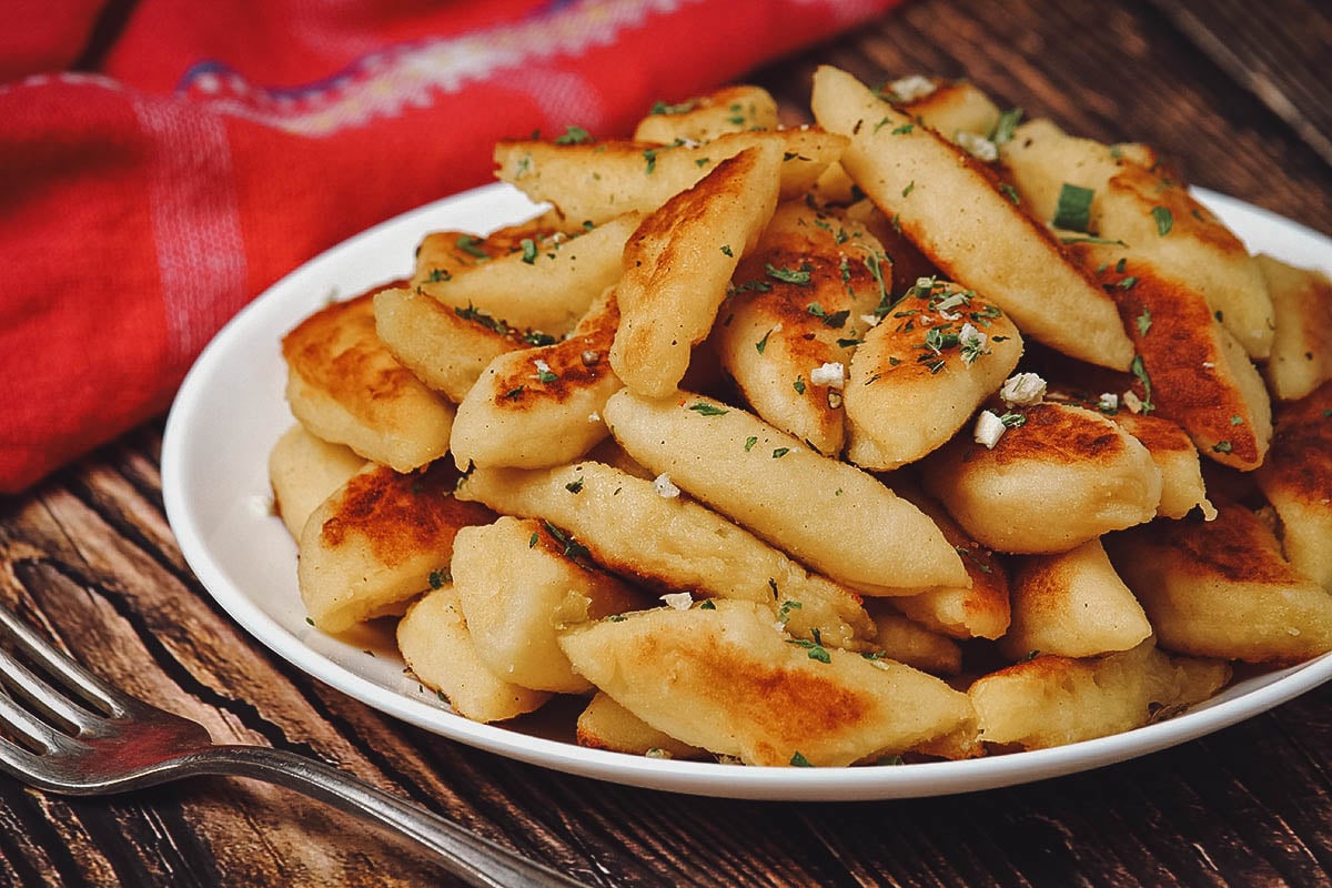 Kopytka or Polish potato dumplings