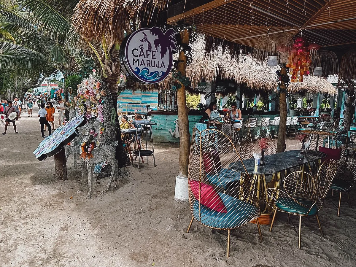 Seating at Cafe Maruja in Boracay