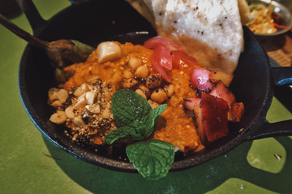 Eggplant hummus in Boracay