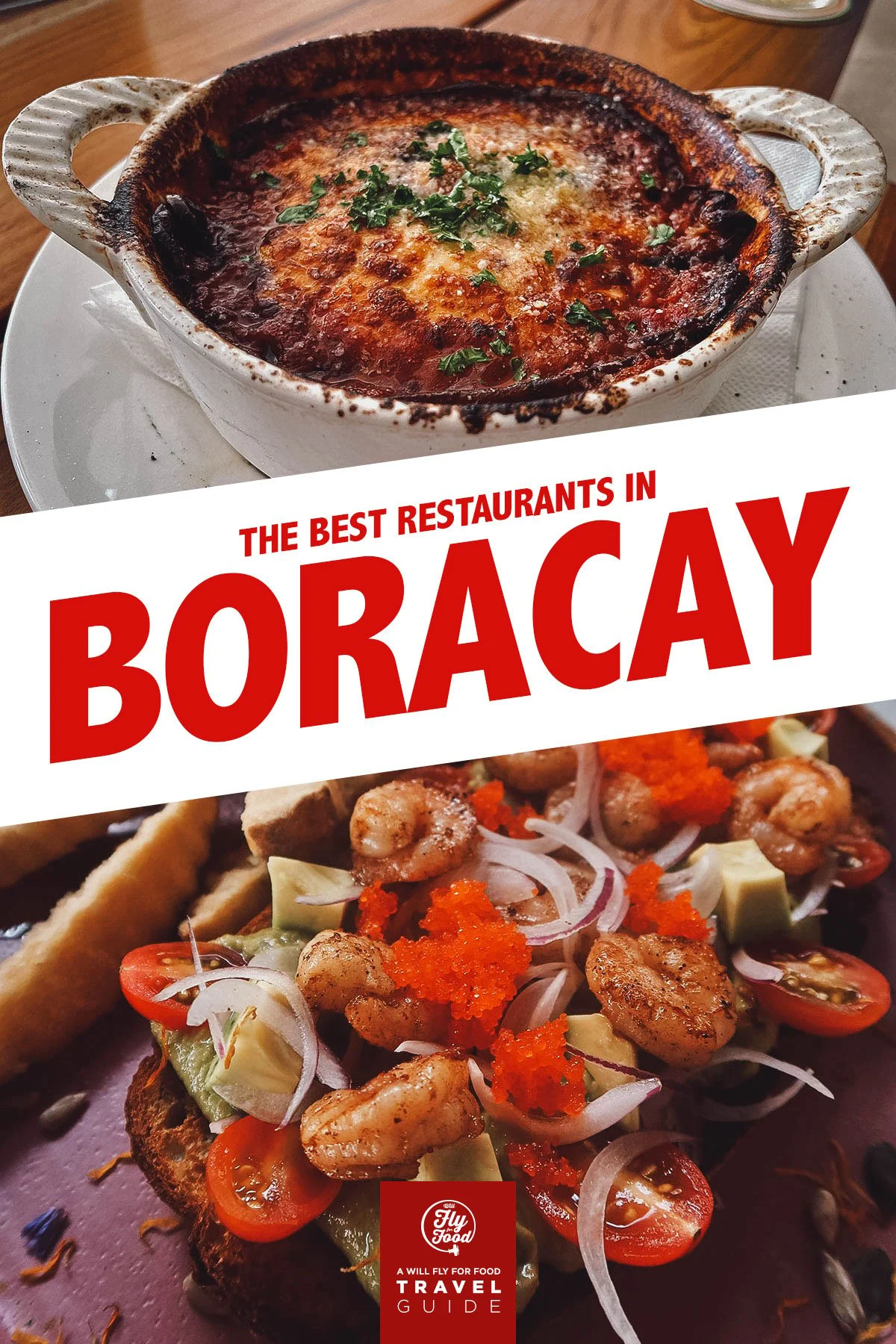 Dishes from restaurants in Boracay, Philippines