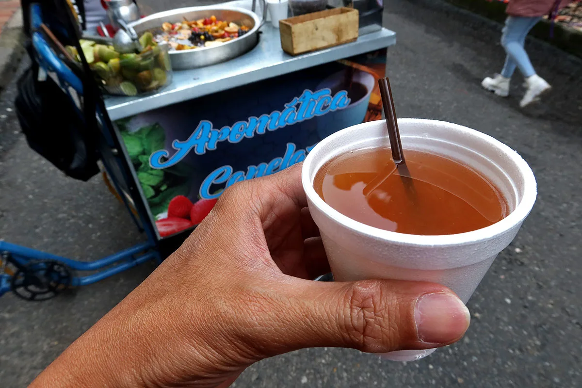 Colombian Street Food Colombian canelazo