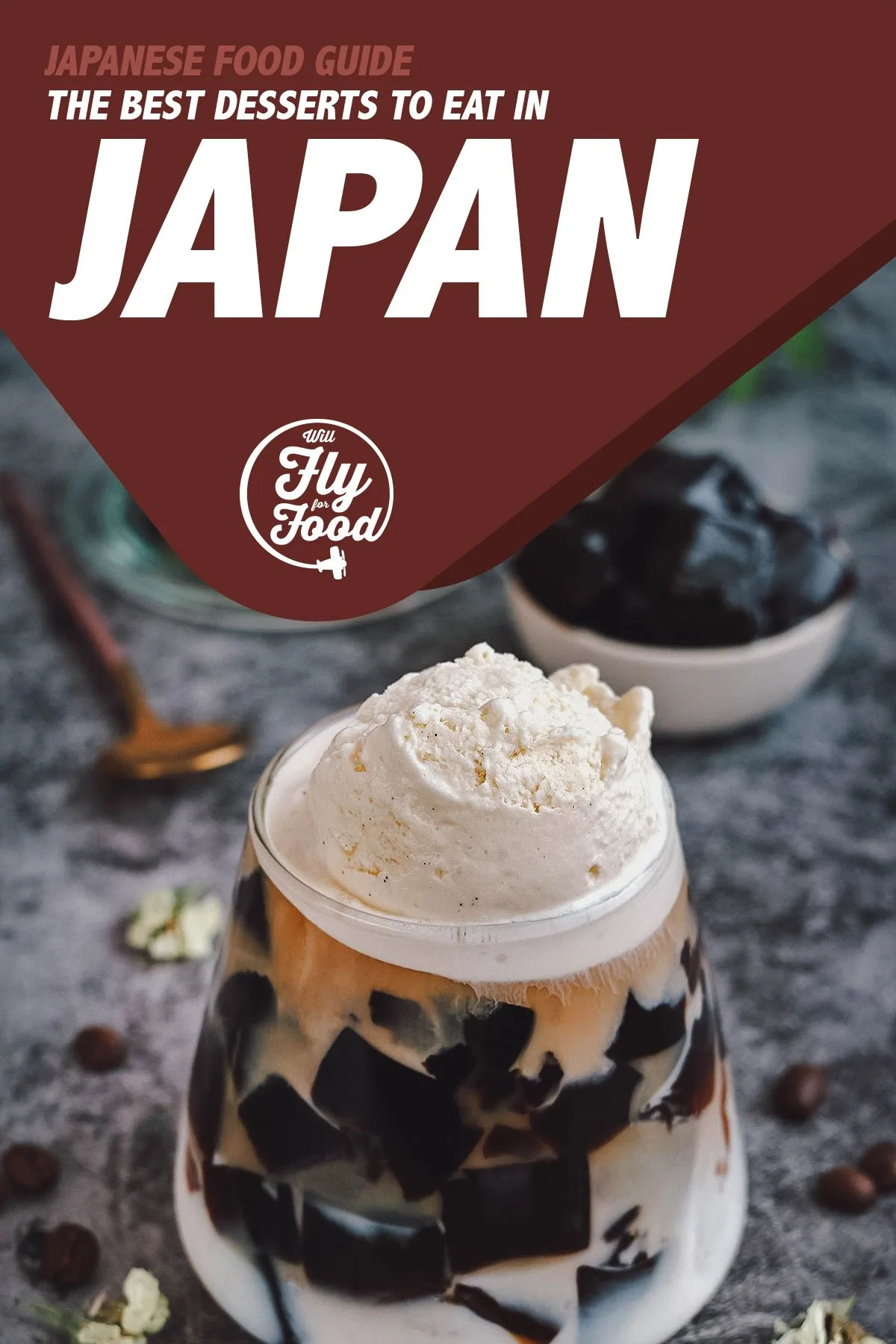 Japanese coffee jelly dessert