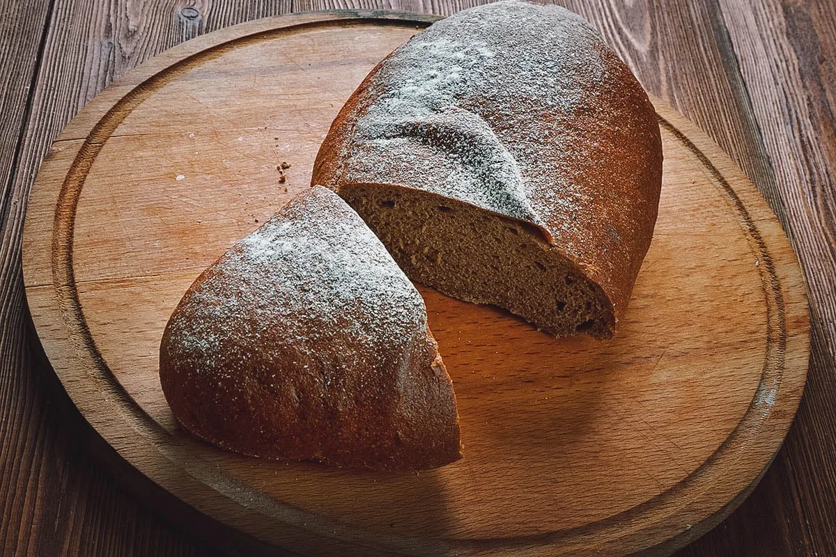 Rupjmaize or Latvian dark rye bread