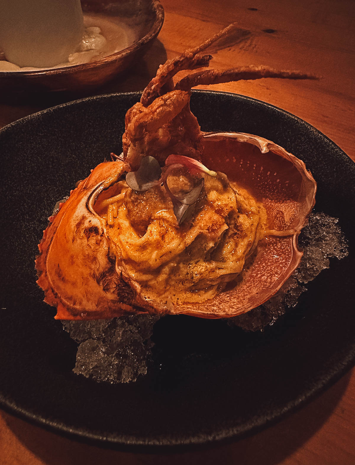 Crab noodle dish at a restaurant in Manila