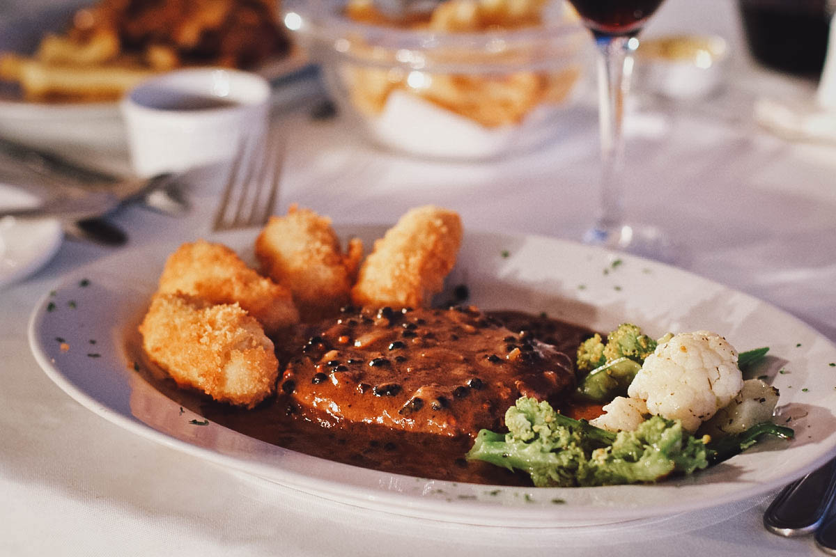 Ribe eye steak at Pearl Restaurant in Bohol