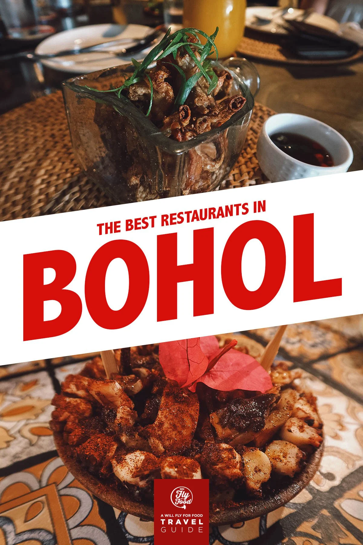 Dishes from restaurants in Bohol, Philippines
