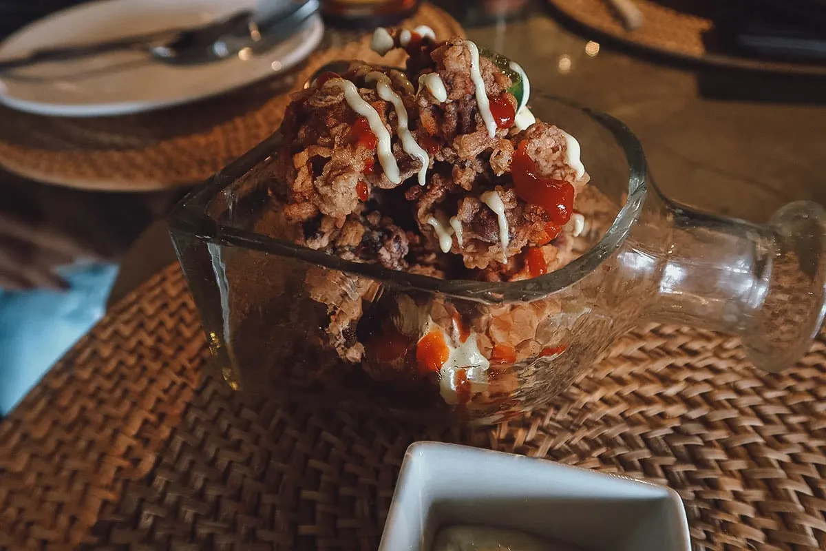 The Best Restaurants in Bohol Fried calamari at Sisa Bistro in Bohol