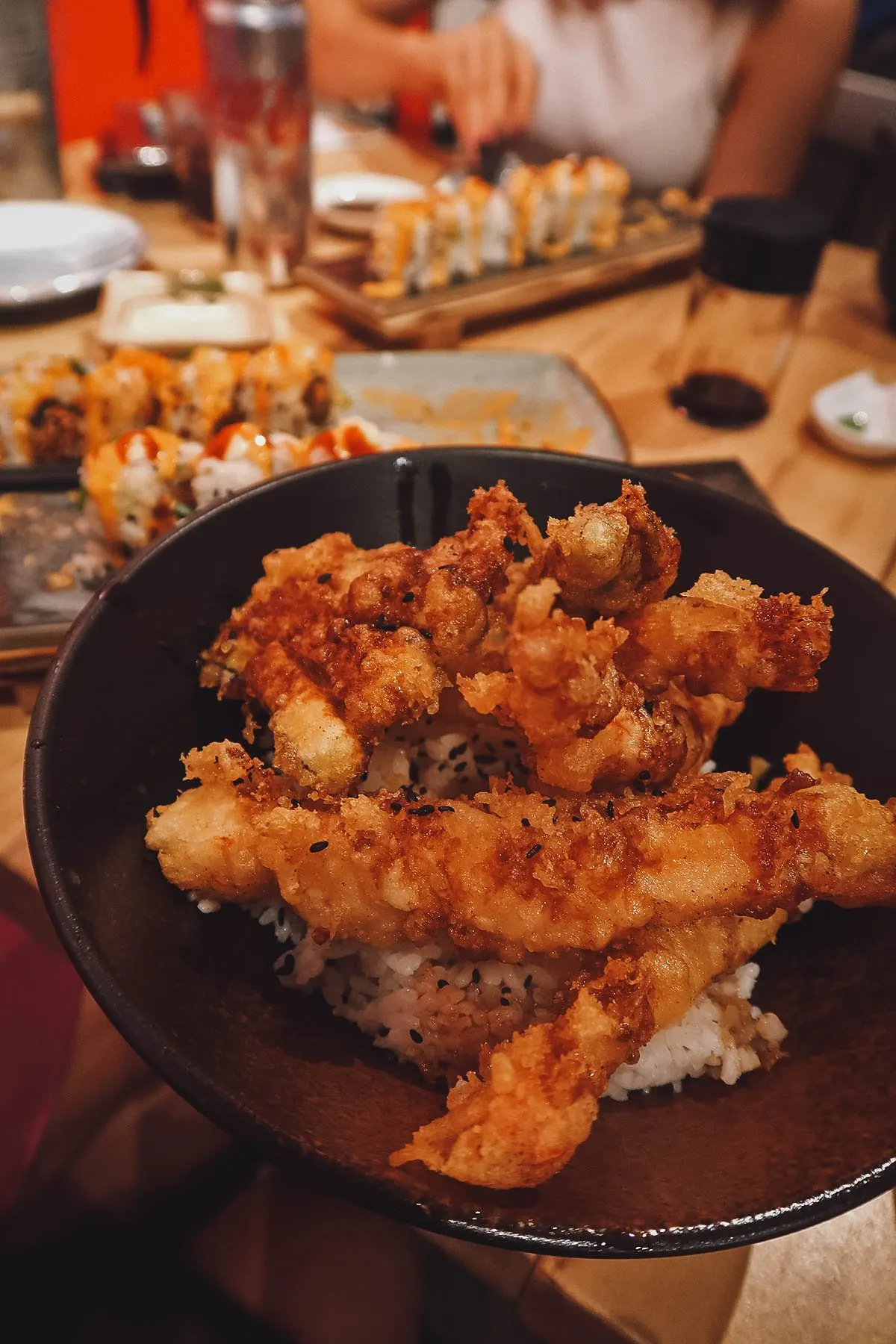 Tempura at Sushihan restaurant in Bohol