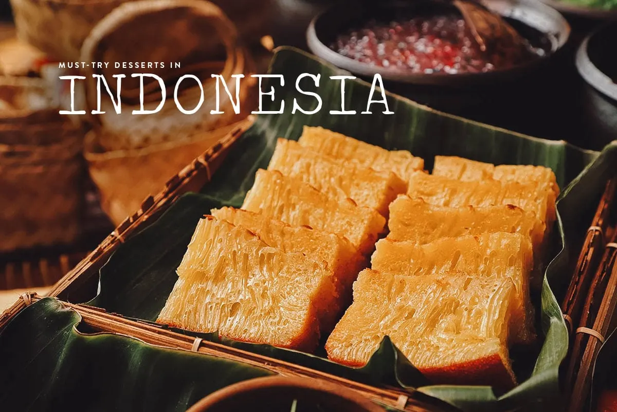 Indonesian dessert called bika ambon medan