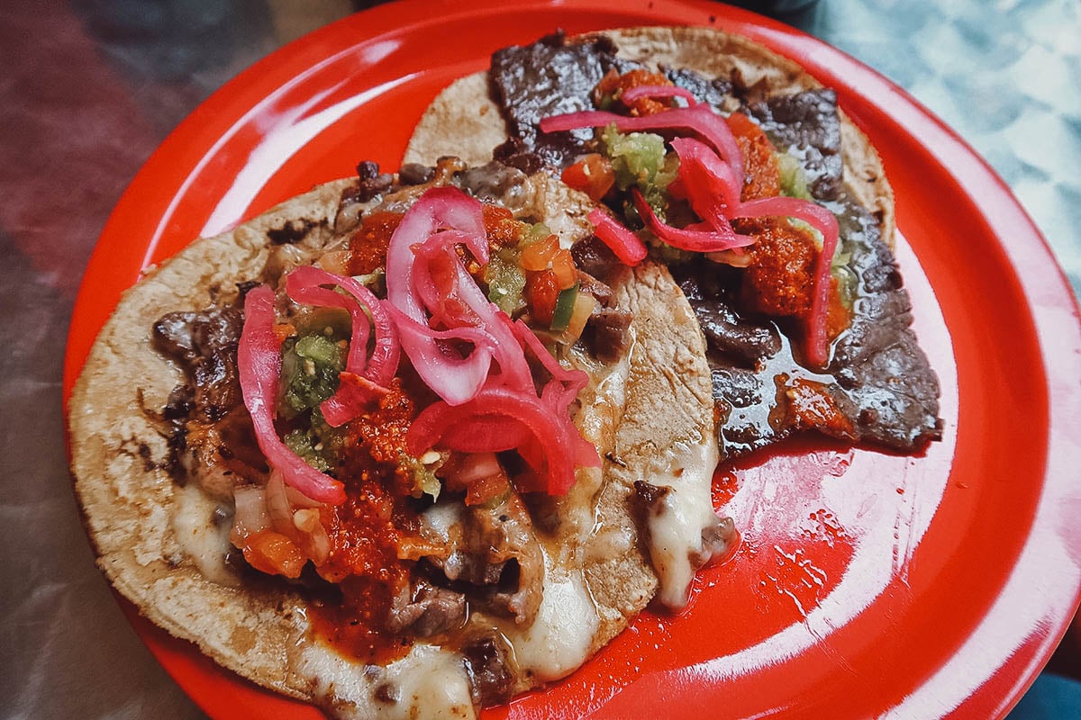 Cecina tacos