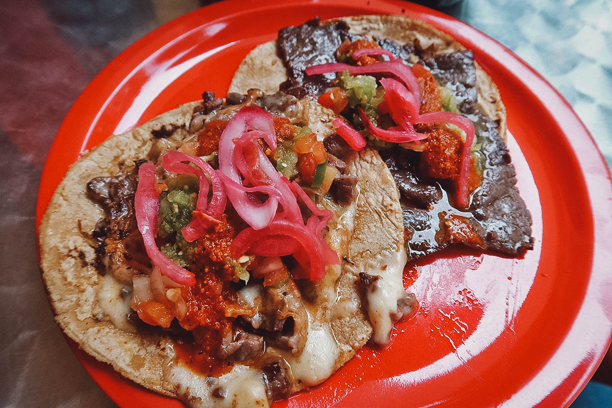 Cecina tacos