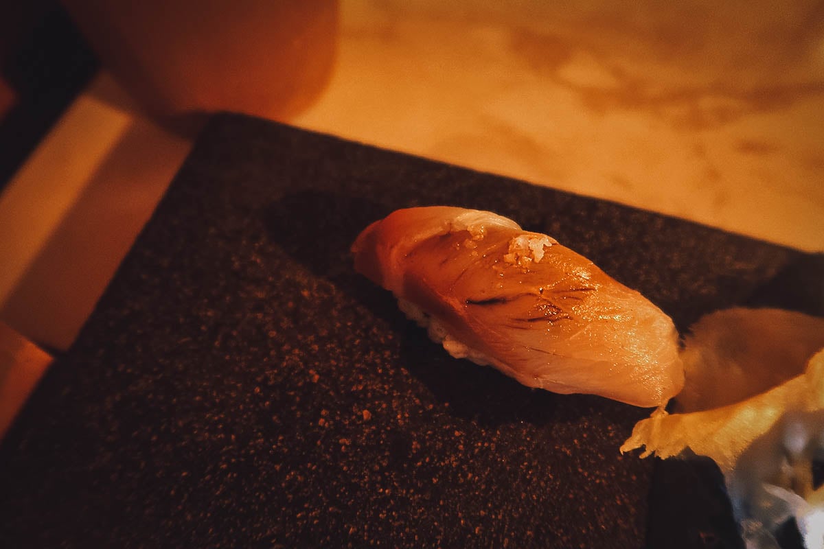 Hamachi at Crudo restaurant in Oaxaca, Mexico