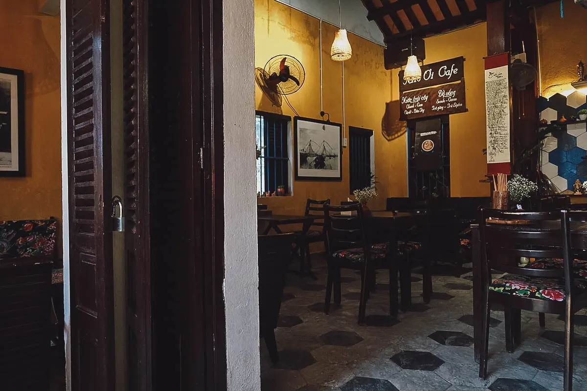 Nho oi Cafe interior in Hoi An, Vietnam