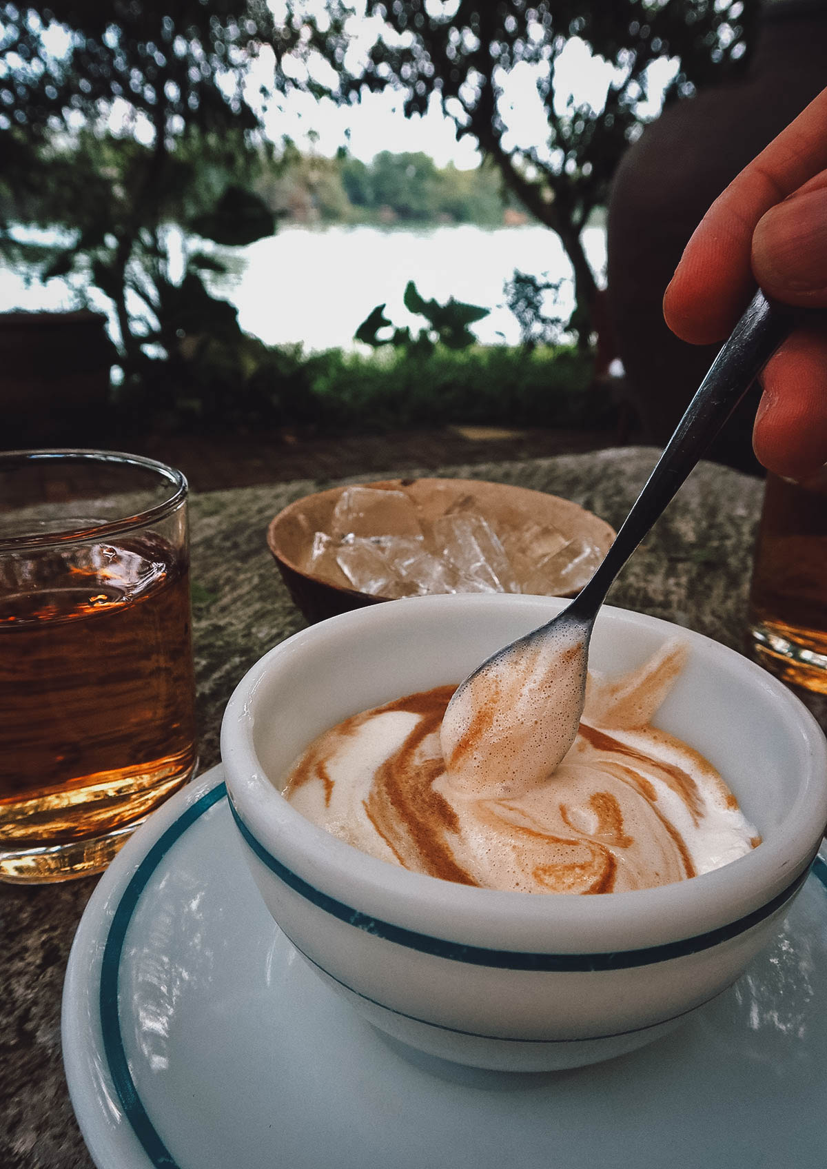 Salt coffee at Cafe Do Con in Hue, Vietnam