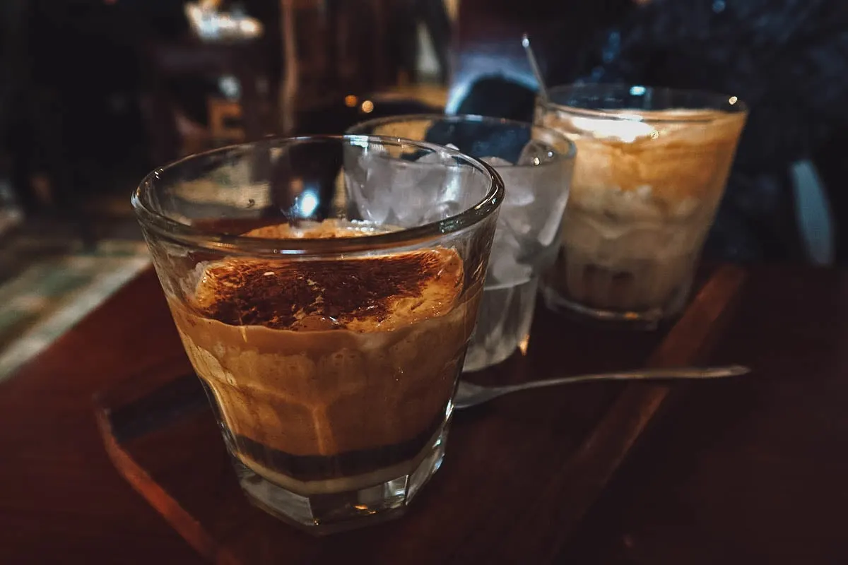 Instagrammable Cafes in Hue, Vietnam Salt coffee and egg coffee at tan cafe in Hue, Vietnam