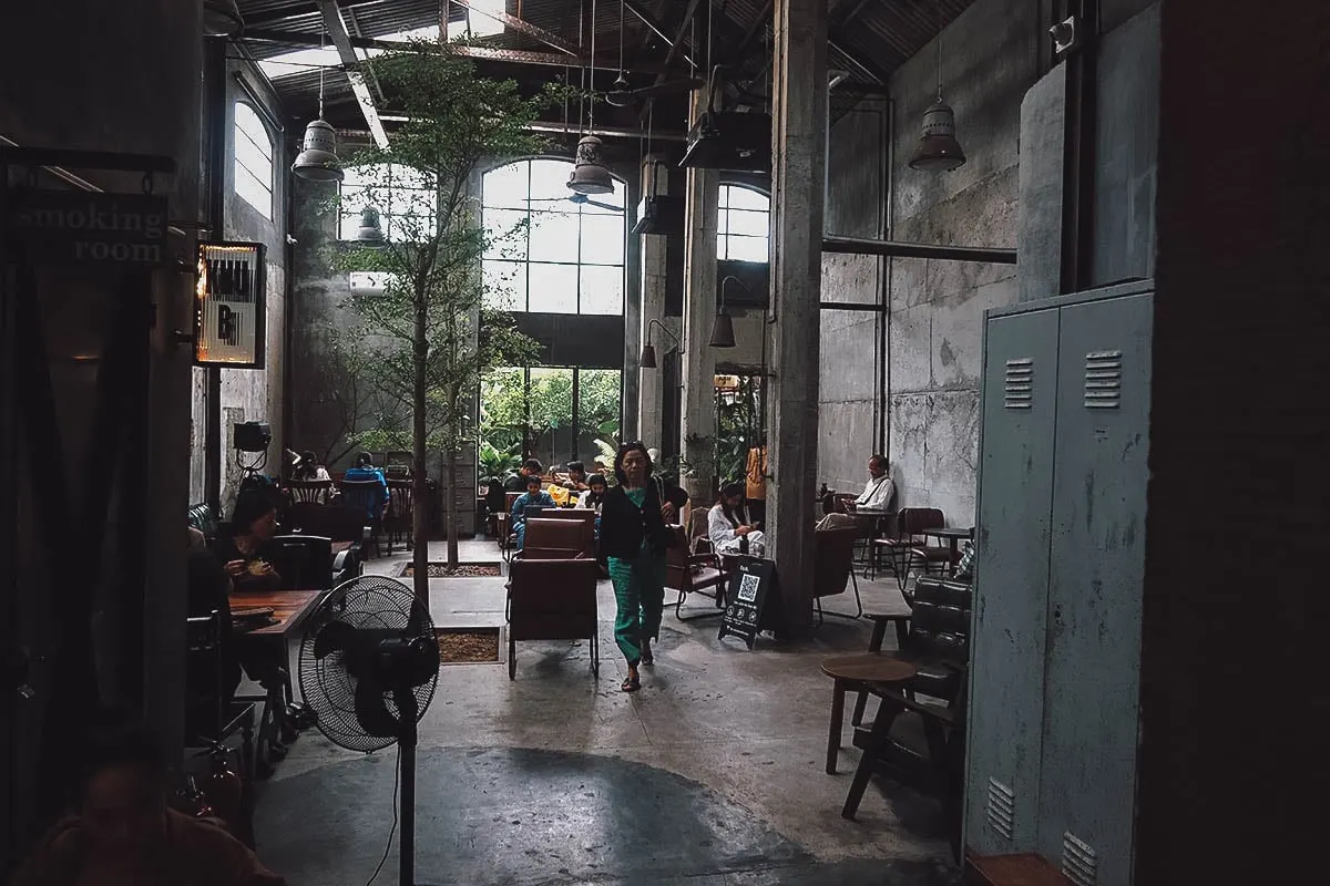 Instagrammable Cafes in Hue, Vietnam tan cafe interior in Hue, Vietnam
