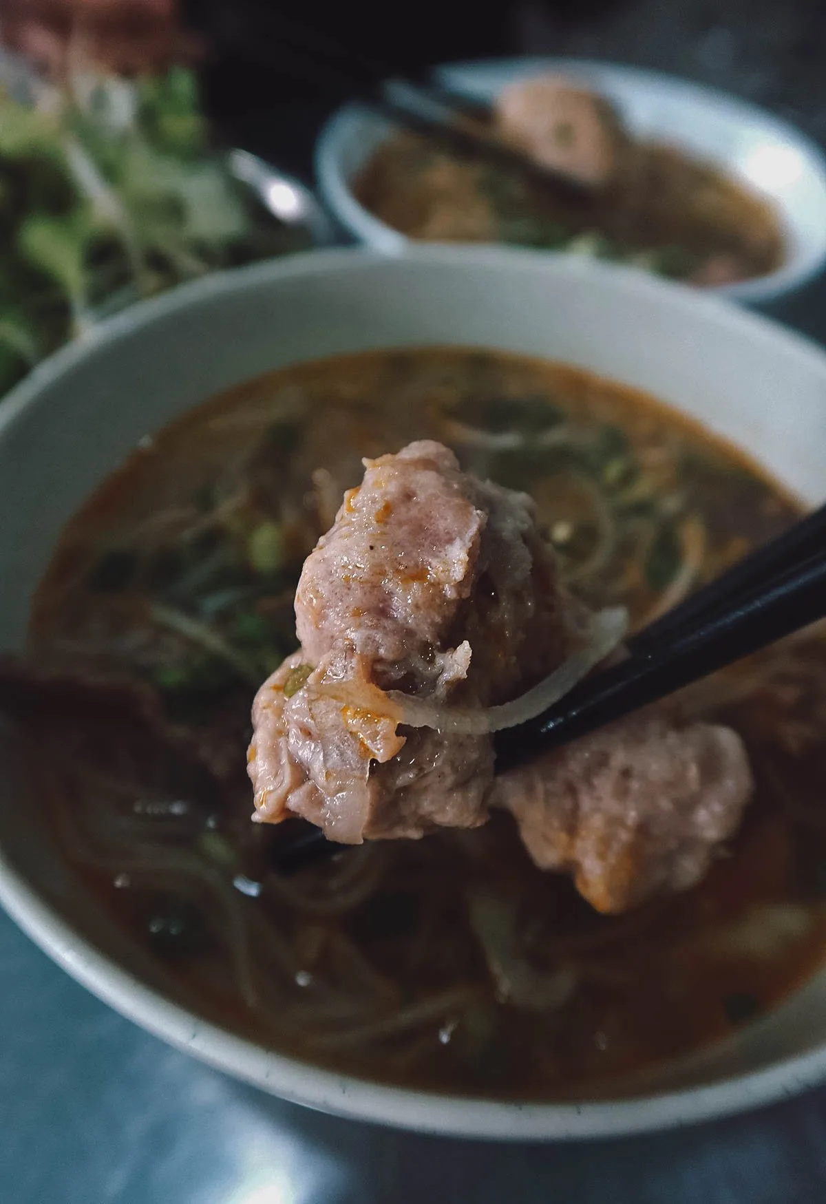 Bun bo at Ba Gai in Hue, Vietnam