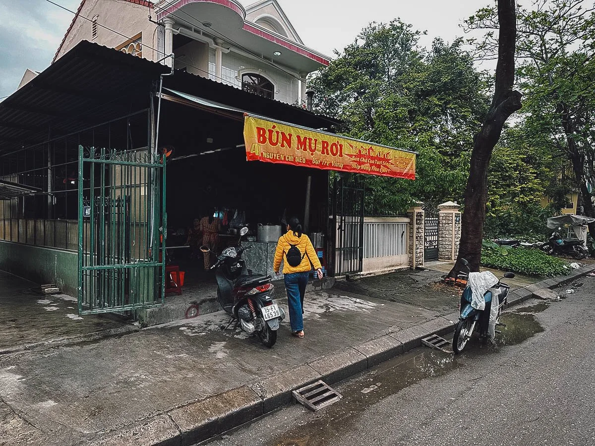 Bun bo Mu Roi restaurant in Hue, Vietnam