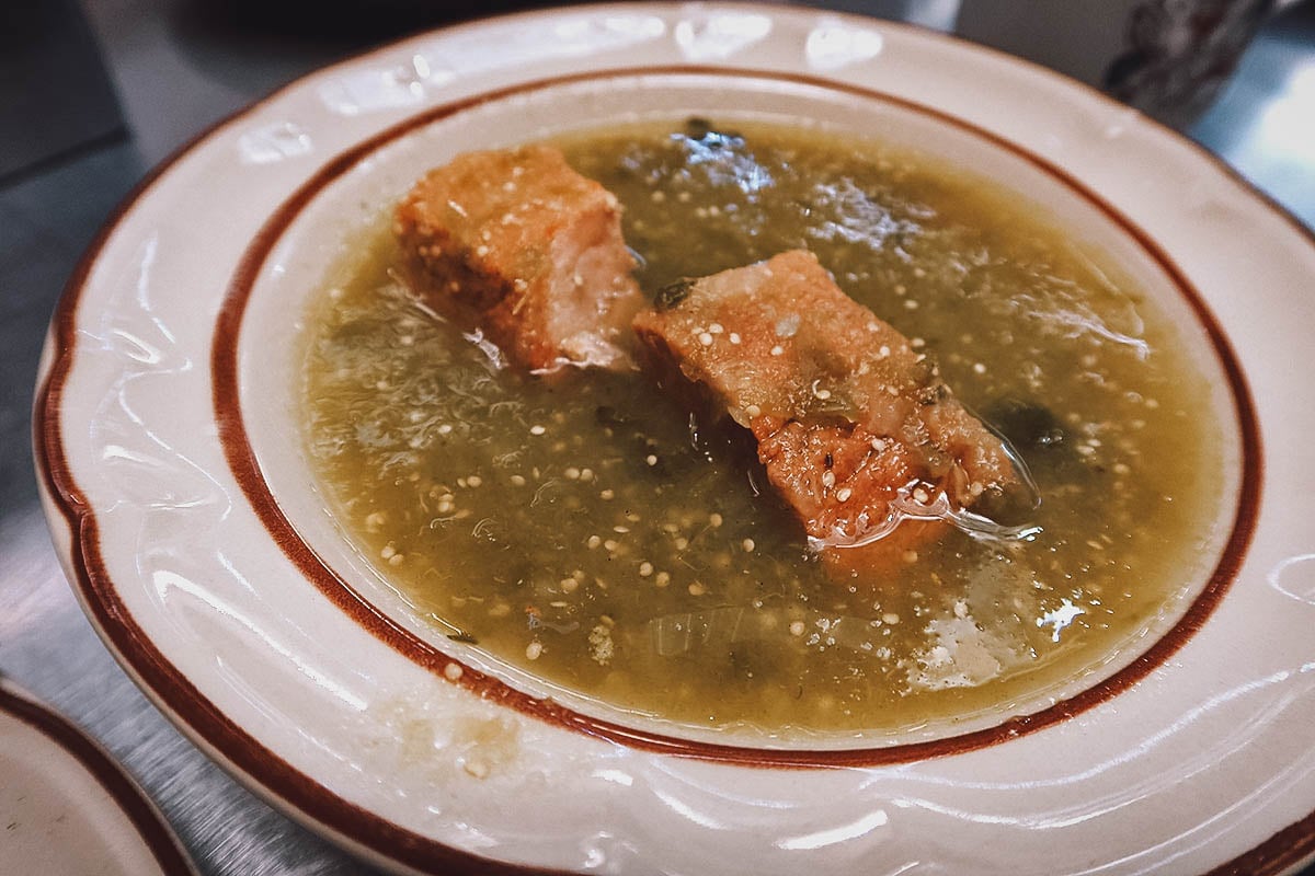 Pork dish at Fonda Margarita restaurant in Mexico City