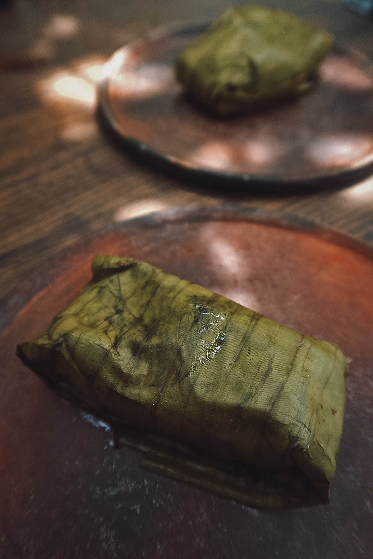 Tamales at Alfonsina restaurant in Oaxaca, Mexico