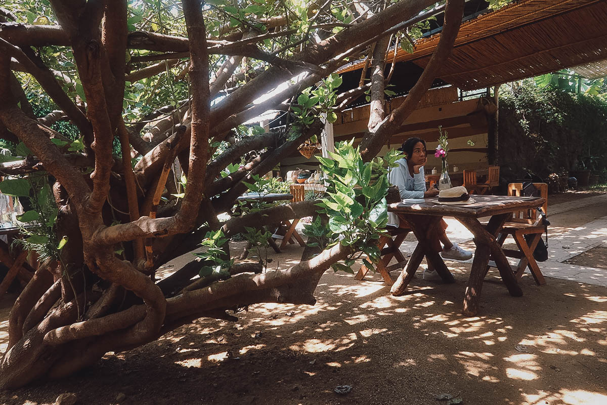 Al fresco seating at Alfonsina, Oaxaca, Mexico