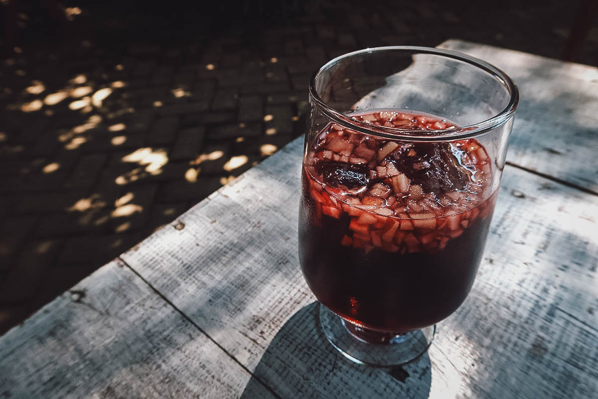 Sangria at Fagioli restaurant in Oaxaca City