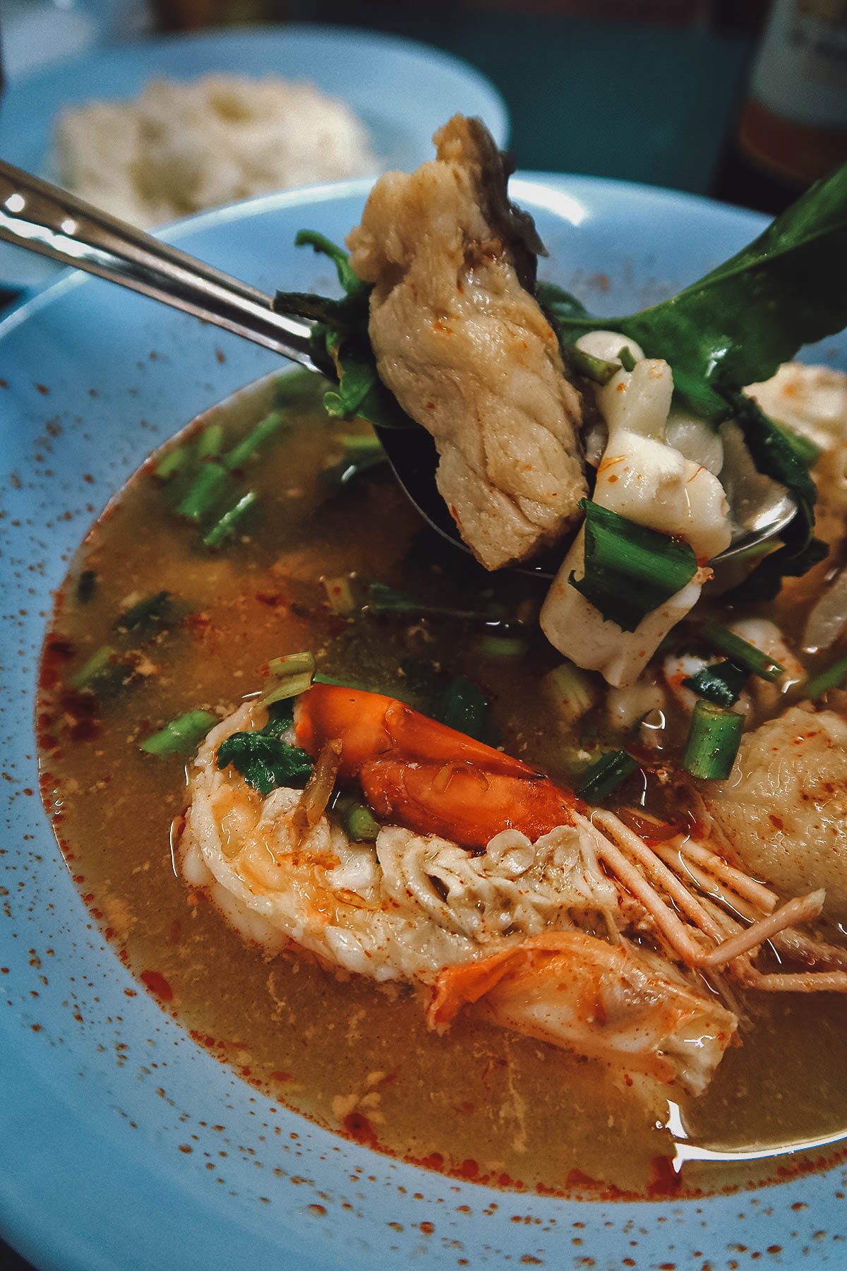 Tom yum goong in Bangkok, Thailand