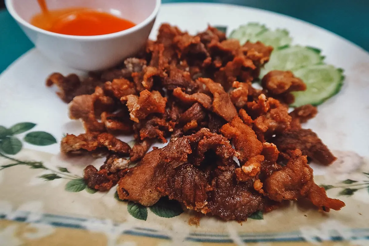 Crispy beef in Bangkok, Thailand