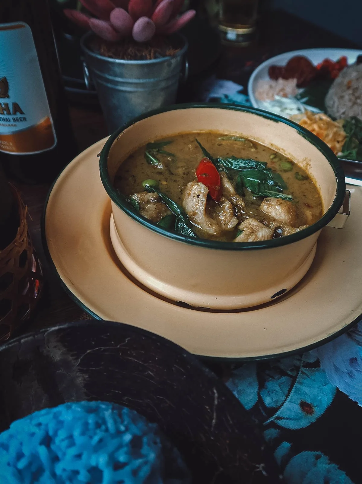 Green curry in Bangkok, Thailand