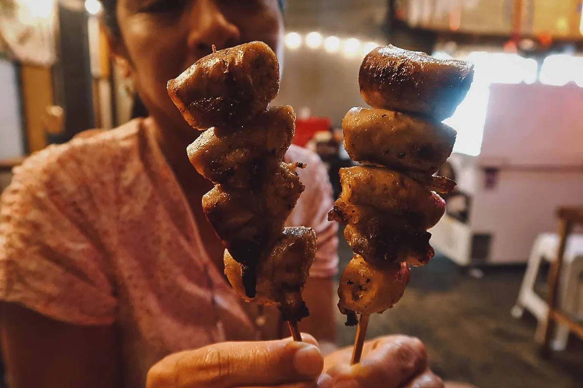 Meat skewers in Bangkok